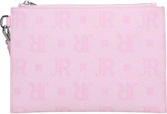 John Richmond Nep lederen tas - Dames - Clutches - Roze - ONE Size - Tassen