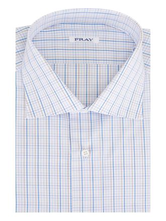 Fray check-pattern shirt - White