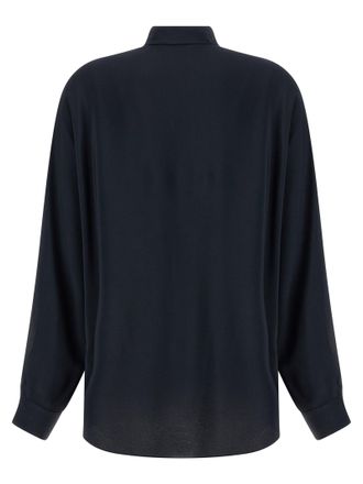 Fabiana Filippi Cutout Collar Silk Blend Blouse - Black