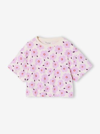 Vertbaudet Cropped T-Shirt f&uuml;r M&auml;dchen wollwei&szlig;