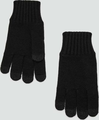 Mango Guanti maglia nero - Uomo - Taglia unica - MANGO MAN