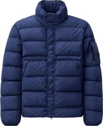 C.P. Company Chrome-R Hooded Lens Jacket - Heren - Winterjassen - Blauw - L - Nylon - Jassen