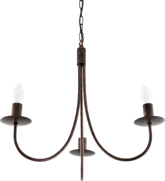 OEM L&aacute;mpara De Techo Colgante Tradicional Tipo Candelabro, Color Negro Y Oro Antiguo, Modelo Old 712