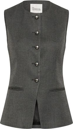 MY ESSENTIAL WARDROBE MWDina Vest - Dames - Bodywarmers - Grijs - L - Leer - Jassen