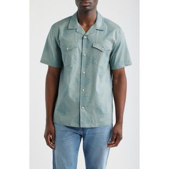 Pendleton Short Sleeve Snap-Up Western Shirt in Chief Joseph Green at Nordstrom, Size Xx-Large