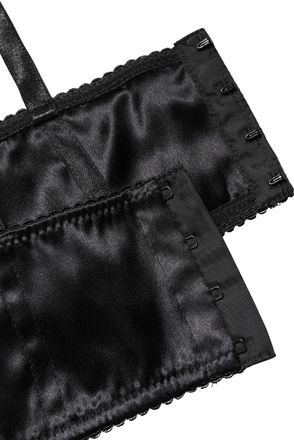 Dolce & Gabbana Womens Black Semi-Pad Underwire Balconette Bra Underwear Elastane Silk Clothing