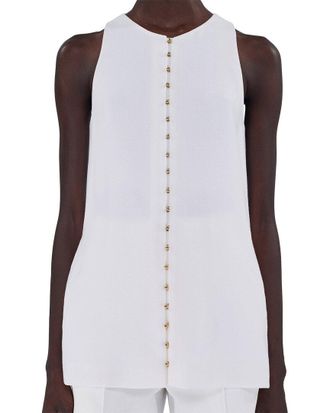 Adam Lippes Wool & Silk White Nazra Tunic