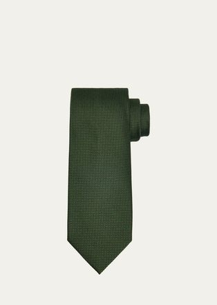 Tom Ford Mens Tonal Textured Silk Tie