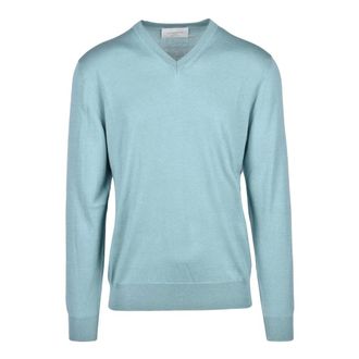 Ballantyne V-hals trui - Heren - Truien - Groen - Maat: 2XL Katoen