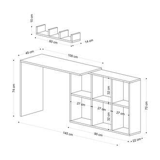 Vente-Unique Escritorio, Mesa De Trabajo, Mesa De Oficina Desk Roble