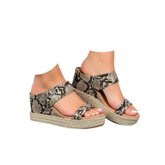 Generic Womens Espadrilles Wedge Sandals Slippers Summer Dressy Platform Sandals Comfortable Open Toe Wedges Sandal Casual Fashion Slip on Outdoor Vacation Be