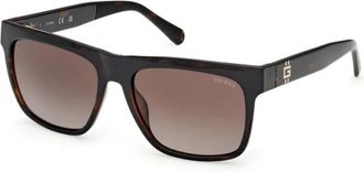 Guess Vierkante Zonnebril - Heren - Zonnebrillen - Bruin - 57 MM - Accessoires