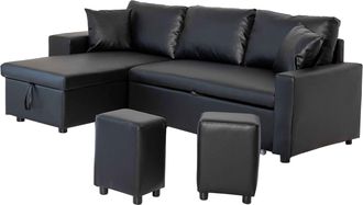 Happy Garden Happy Garden - Sof&aacute; Convertible Tony 3 Plazas Negro