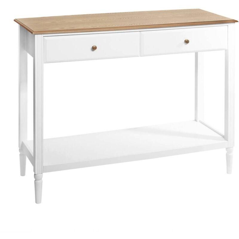Tavolino Da Salotto In Metallo ATMOSPHERA Haja, 100x50x45 Cm, Colore Bianco, Design Lineare Moderno