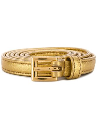 Prada Golden Logo Buckle Belt