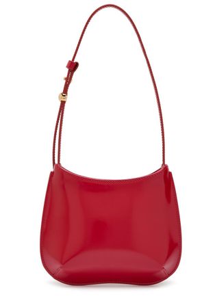 Jacquemus Le Petit Bisou Glossed Leather Shoulder bag - Red - One Size