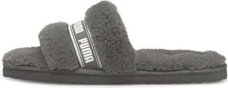 Puma (WMNS) PUMA Fluff Slide Charcoal Grey 384937-02