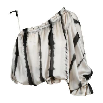 Access Fashion Blouses, female, White, S, Elastic Hem Blouse in Polyester