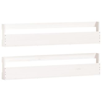 vidaXL Vidaxl - Estantes Zapatos De Pared 2 Uds Madera Pino Blanco 110x9x23cm