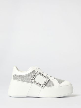 Roger Vivier Sneakers Viv Skate Roger Vivier in pelle e lurex con fibbia gioiello