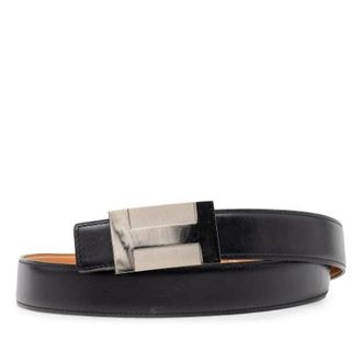 Herm&egrave;s Pre-owned Box Calf Leather Belt - female - Herm&egrave;s Vintage - Vintage Belts - Black - ONE SIZE - Pre-owned