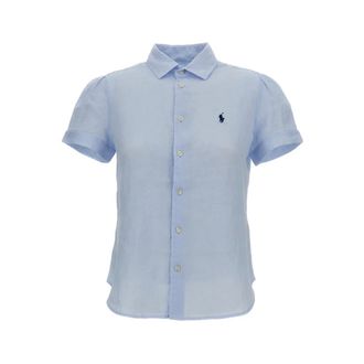 Ralph Lauren Shirts, female, Blue, Size: S PD Linen Wvn Shirt