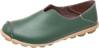 Generic Loafers Shoes for Women,Orthopedic Shoes for Women,Ladies Casual Slip-On Leather Loafer Comfort Low Top Leather Lightweight Round Toe Business Work Lo