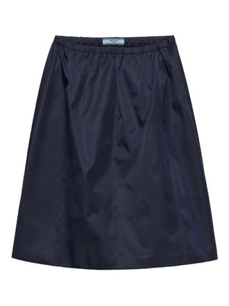 Prada pleated midi skirt - women - Recycled Polyamide - 36 - Blue