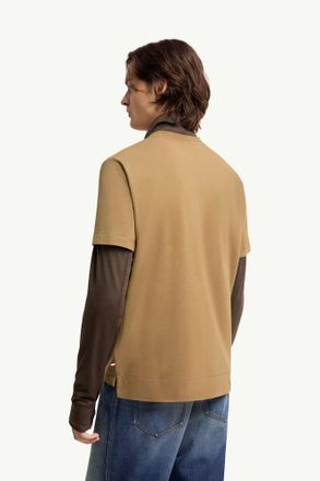 Moncler Logo-Embroidered Three-Pack T-Shirt - Camel