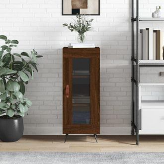 vidaXL vidaXL Credenza Rovere Marrone 34,5x34x90 cm in Legno Multistrato