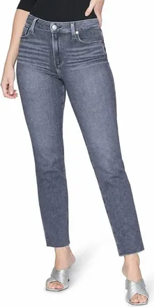 Paige Cindy Straight Leg Jeans In Ash Black