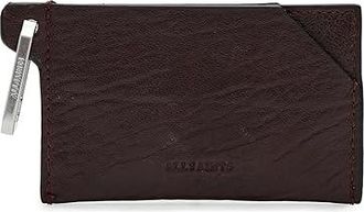 AllSaints Hex Grain Cardholder Wallet Womens Handbags Port Red, Leather