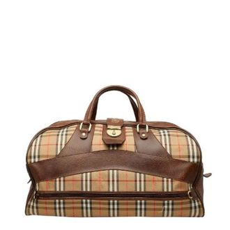 Burberry Pre-owned Weekend Bags, unisex, Brown, Size: ONE SIZE Pre-owned Canvas Weekend Bag