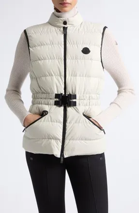 Moncler Romantisme Puffer Vest in Beige at Nordstrom, Size 3