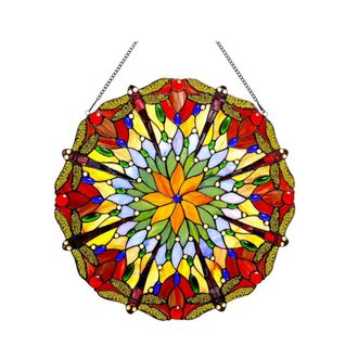 Chloe Lighting HAWKERS Tiffany-glass Dragonfly Window Panel 24