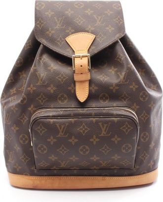 Louis Vuitton Brown Pvc Coated Canvas Monogram Leather Backpack (Pre-Owned)