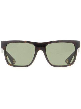 Gucci Zonnebril met vierkant montuur - Bruin