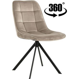 OEM Silla Giratoria Bati Tapizada En Terciopelo Beige