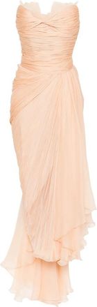 Maria Lucia Hohan Jolie Strapless Ruffled Midi Dress