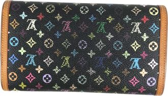 Louis Vuitton Black Noir Monogram Multicolore Wallet (Tri-Fold) (Pre-Owned)