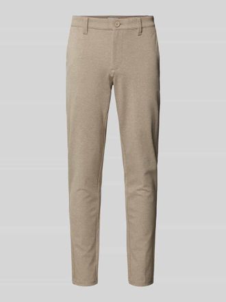 Only & Sons Slim Fit Stoffhose mit Gürtelschlaufen Modell MARK in Beige, Größe 28/32