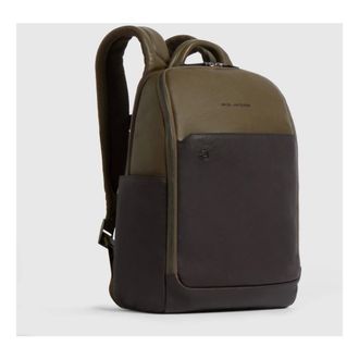 Piquadro Tassen, Heren, Bruin, ONE Size, Leer, Personaliseerbare laptoptas 15,6