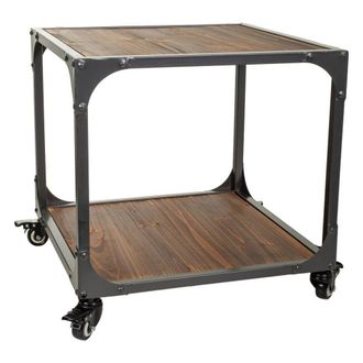 Wanderlust Deco Mesa de metal y madera