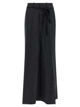 Maison Margiela Black Raw Cut Hem Skirt