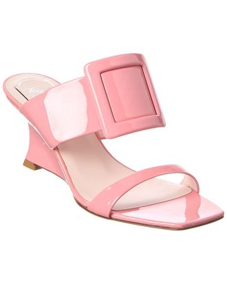 Roger Vivier Viv In The City Patent Wedge Sandal