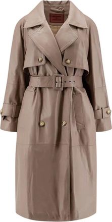 Marella Dames, Mantels, Beige, Maat: 3XS Leer