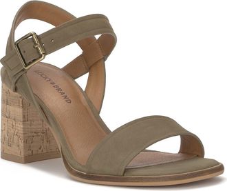 Lucky Brand Hallia Ankle Strap Sandal in Capers at Nordstrom, Size 11