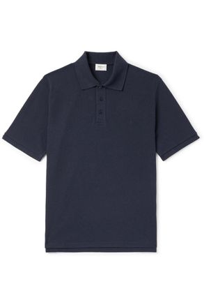 Saint Laurent Logo-Embroidered Cotton-Blend Piqué Polo Shirt