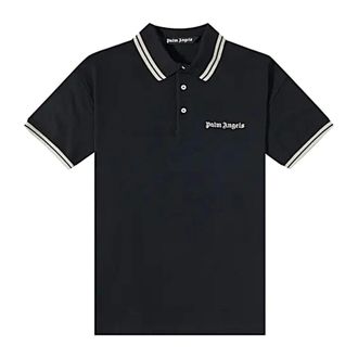 Palm Angels Polo Shirts, male, Black, Size: XL Polo