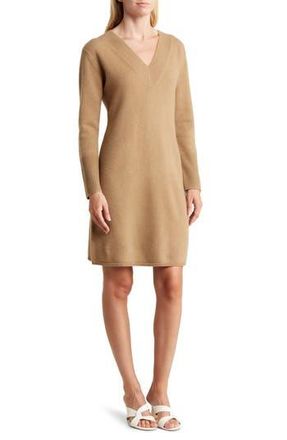 Vince Wool & Cashmere Sweater Dress in Sand Shell at Nordstrom Rack, Size X-Large